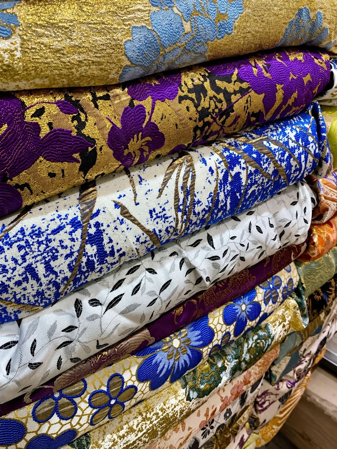 Damask luxury fabric collection at King Everest Fabrics, Aba, Nigeria