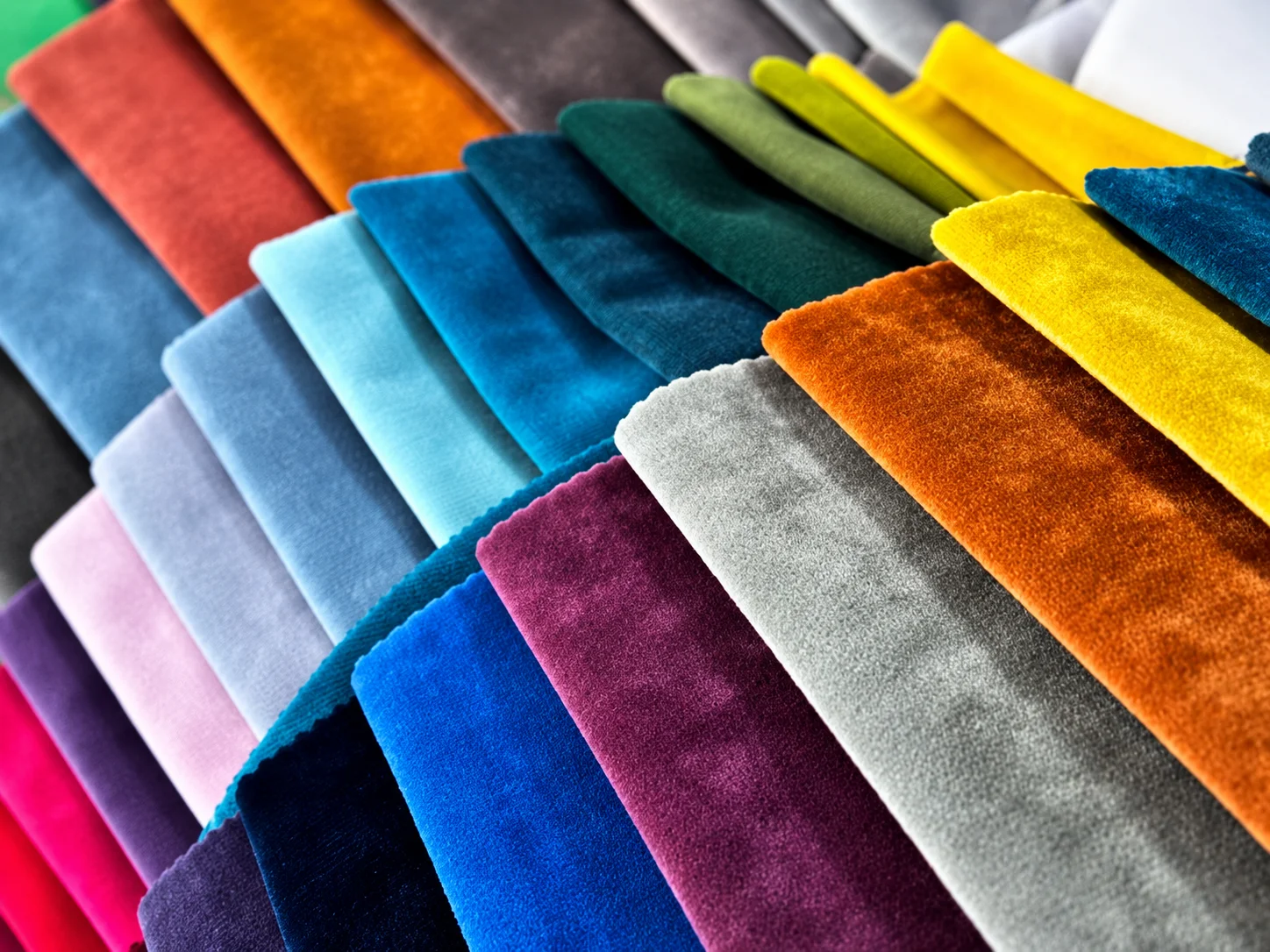Velvet luxury fabric collection at King Everest Fabrics, Aba, Nigeria